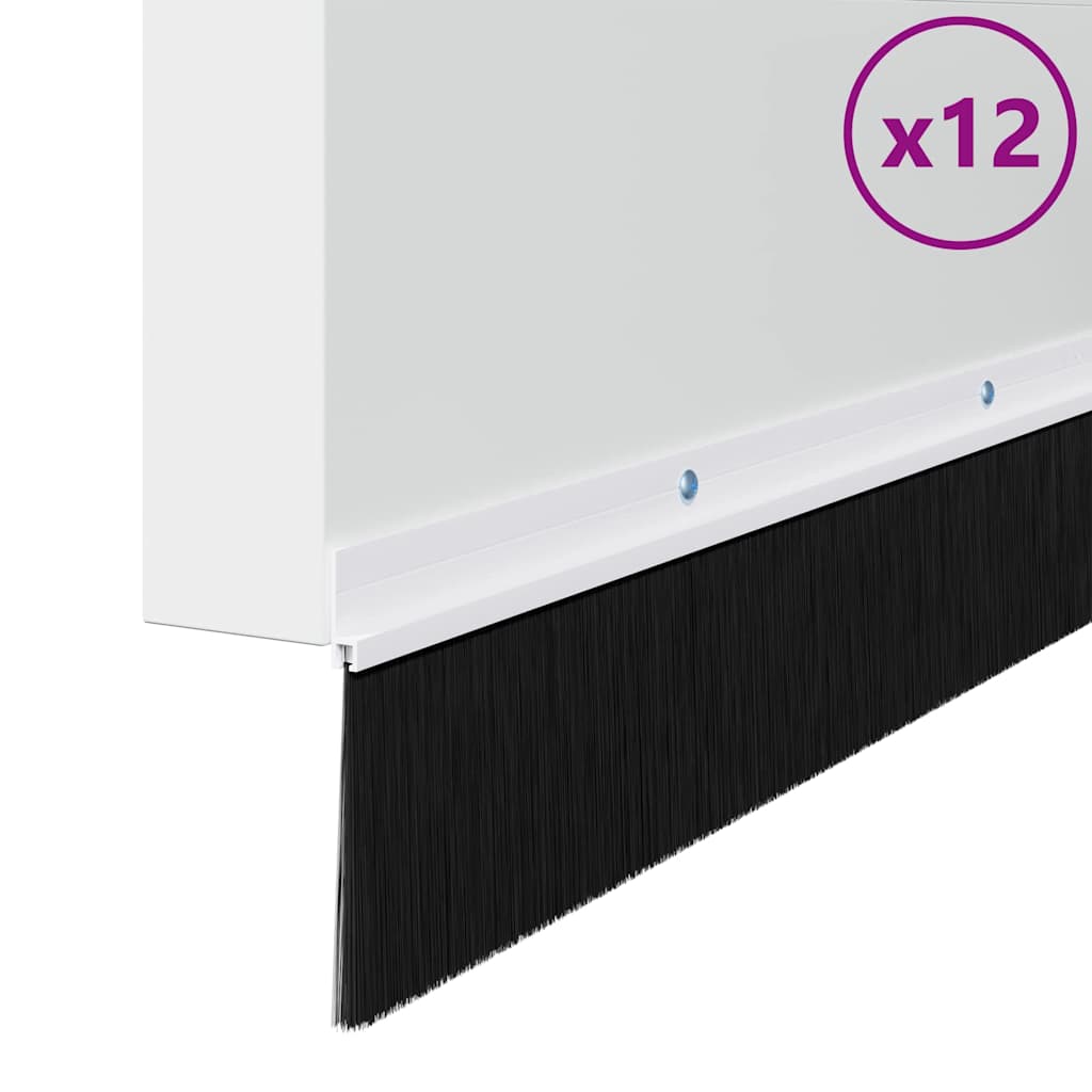 Schroefbare Deurborstelafsluitingen 12 pcs Wit 100 cm is nu te koop bij PeponiXL, paradijselijk wonen!