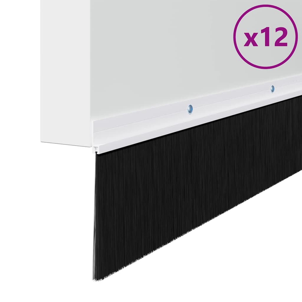 Schroefbare Deurborstelafsluitingen 12 pcs Wit 100 cm is nu te koop bij PeponiXL, paradijselijk wonen!