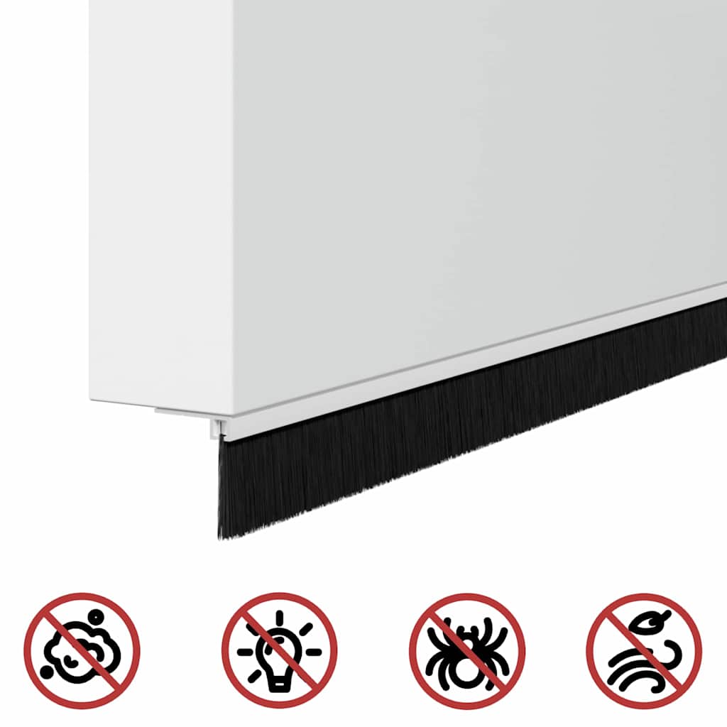 Schroefbare Deurborstelafsluitingen 2 pcs Wit 100 cm is nu te koop bij PeponiXL, paradijselijk wonen!