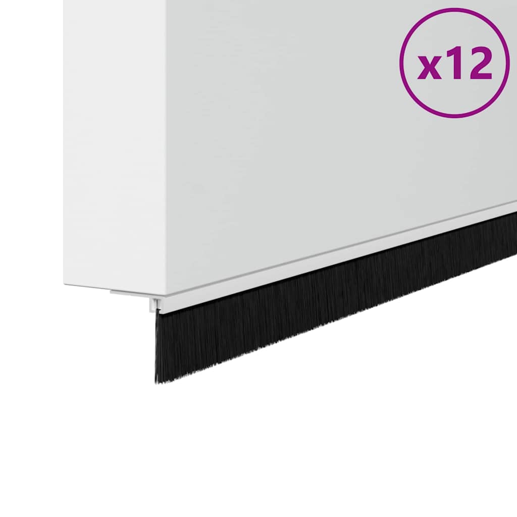 Schroefbare Deurborstelafsluitingen 12 pcs Wit 100 cm is nu te koop bij PeponiXL, paradijselijk wonen!