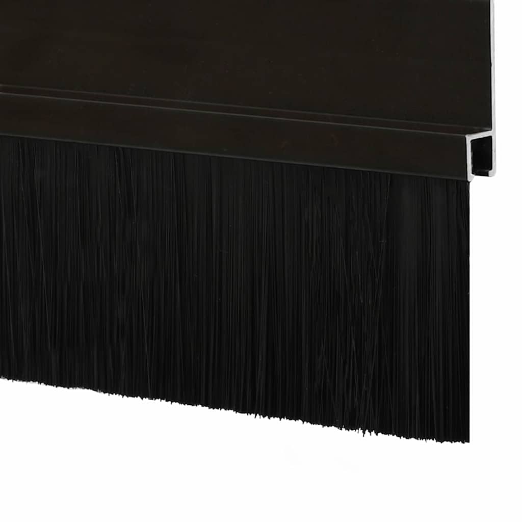 Zelfklevende Deurborstels 2 pcs Zwart 100 cm Aluminium Legering is nu te koop bij PeponiXL, paradijselijk wonen!