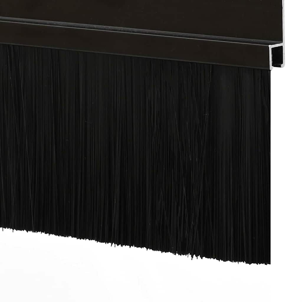 Zelfklevende Deurborstels 6 pcs Zwart 100 cm Aluminium Legering is nu te koop bij PeponiXL, paradijselijk wonen!
