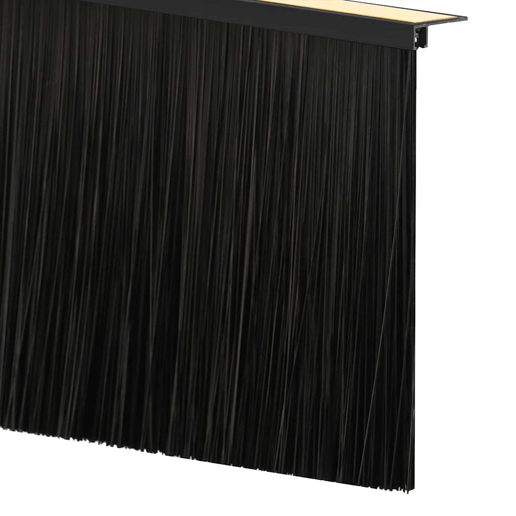 Zelfklevende Deurborstels 6 pcs Zwart 100 cm Aluminium Legering is nu te koop bij PeponiXL, paradijselijk wonen!