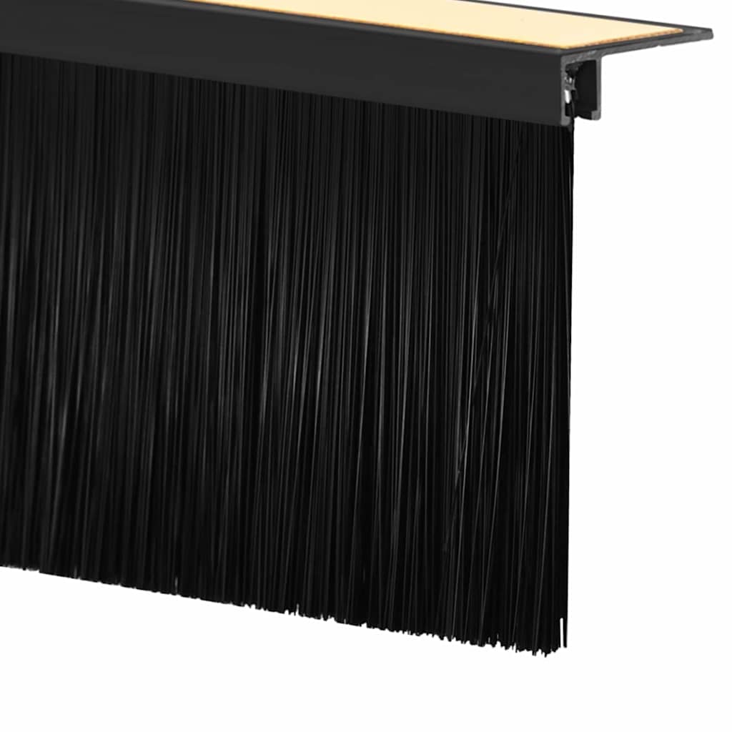 Zelfklevende Deurborstels 6 pcs Zwart 100 cm Aluminium Legering is nu te koop bij PeponiXL, paradijselijk wonen!