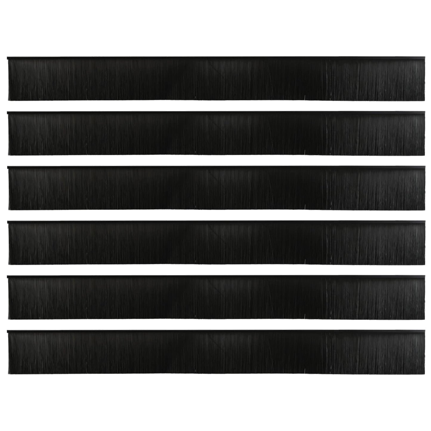 Zelfklevende Deurborstels 6 pcs Zwart 100 cm Aluminium Legering is nu te koop bij PeponiXL, paradijselijk wonen!