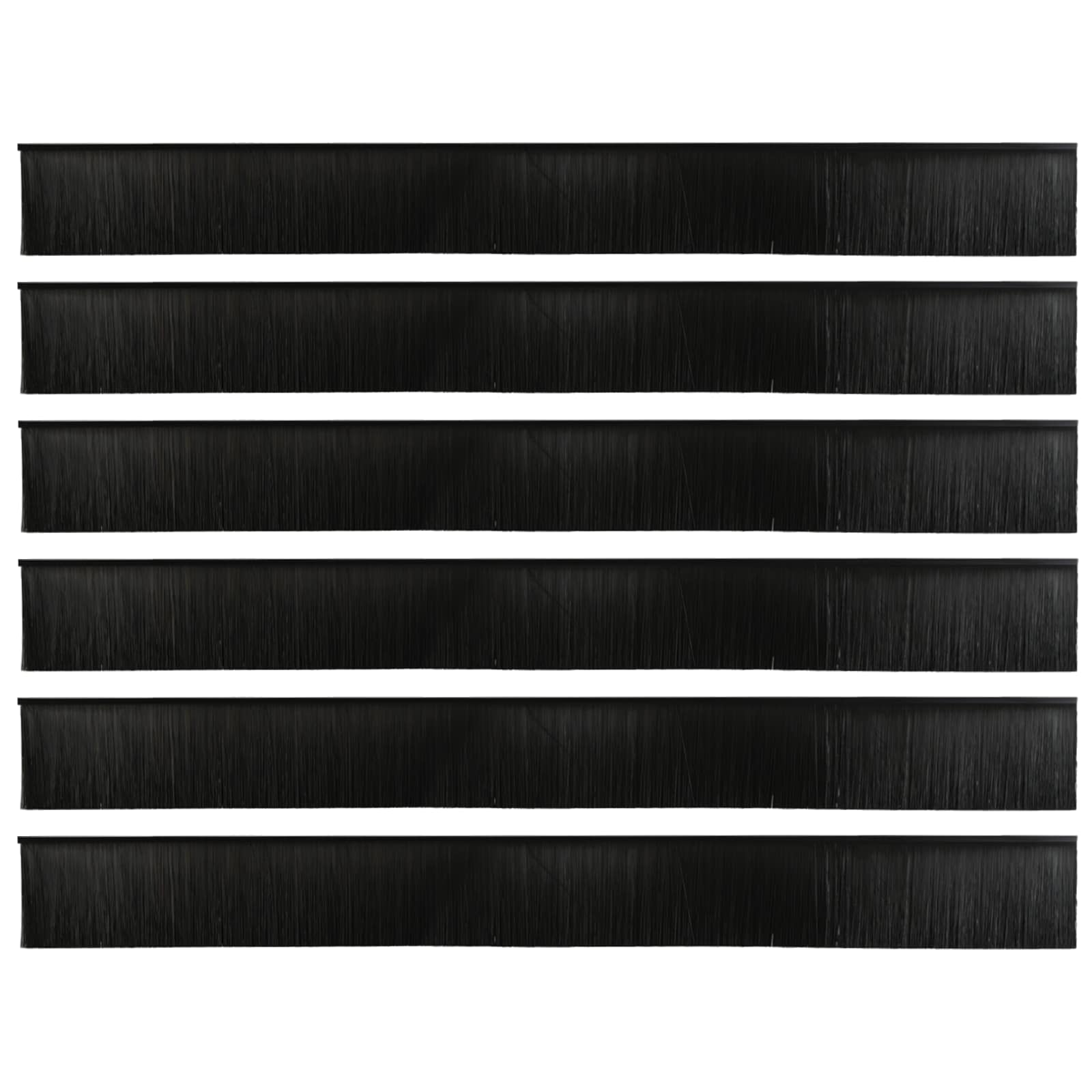 Zelfklevende Deurborstels 6 pcs Zwart 100 cm Aluminium Legering is nu te koop bij PeponiXL, paradijselijk wonen!