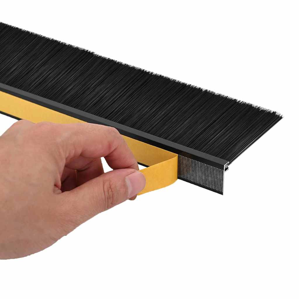 Zelfklevende Deurborstels 12 pcs Zwart 100 cm is nu te koop bij PeponiXL, paradijselijk wonen!