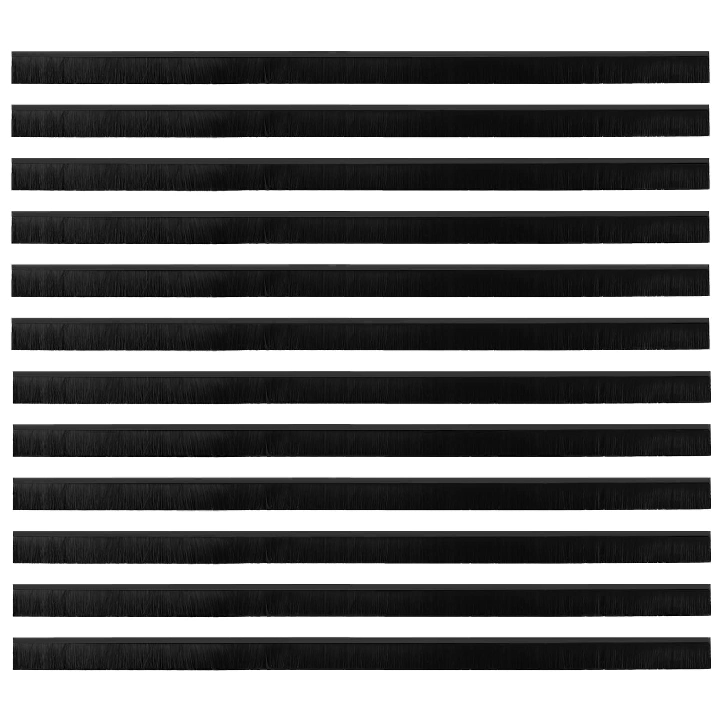 Zelfklevende Deurborstels 12 pcs Zwart 100 cm is nu te koop bij PeponiXL, paradijselijk wonen!