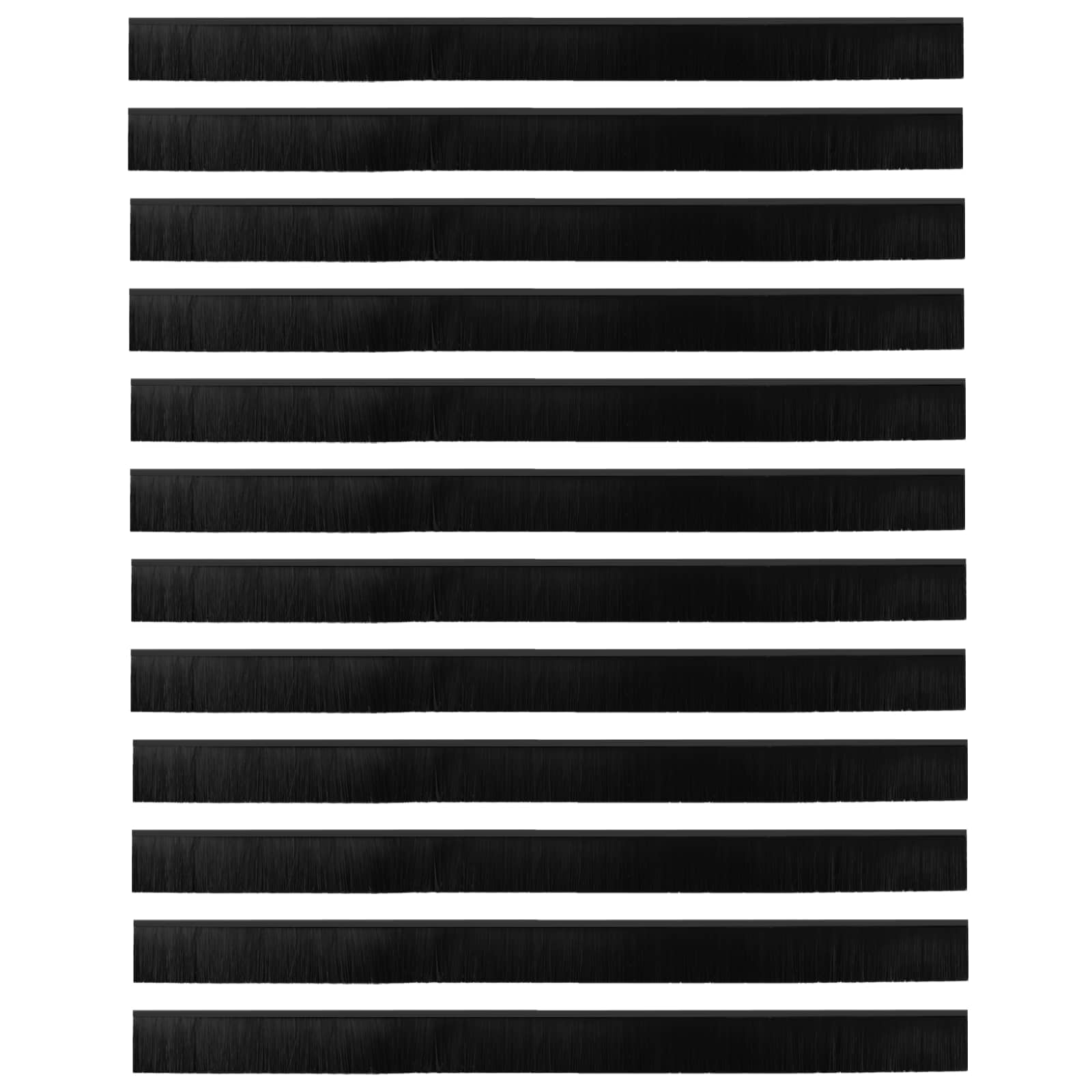 Zelfklevende Deurborstels 12 pcs Zwart 100 cm is nu te koop bij PeponiXL, paradijselijk wonen!