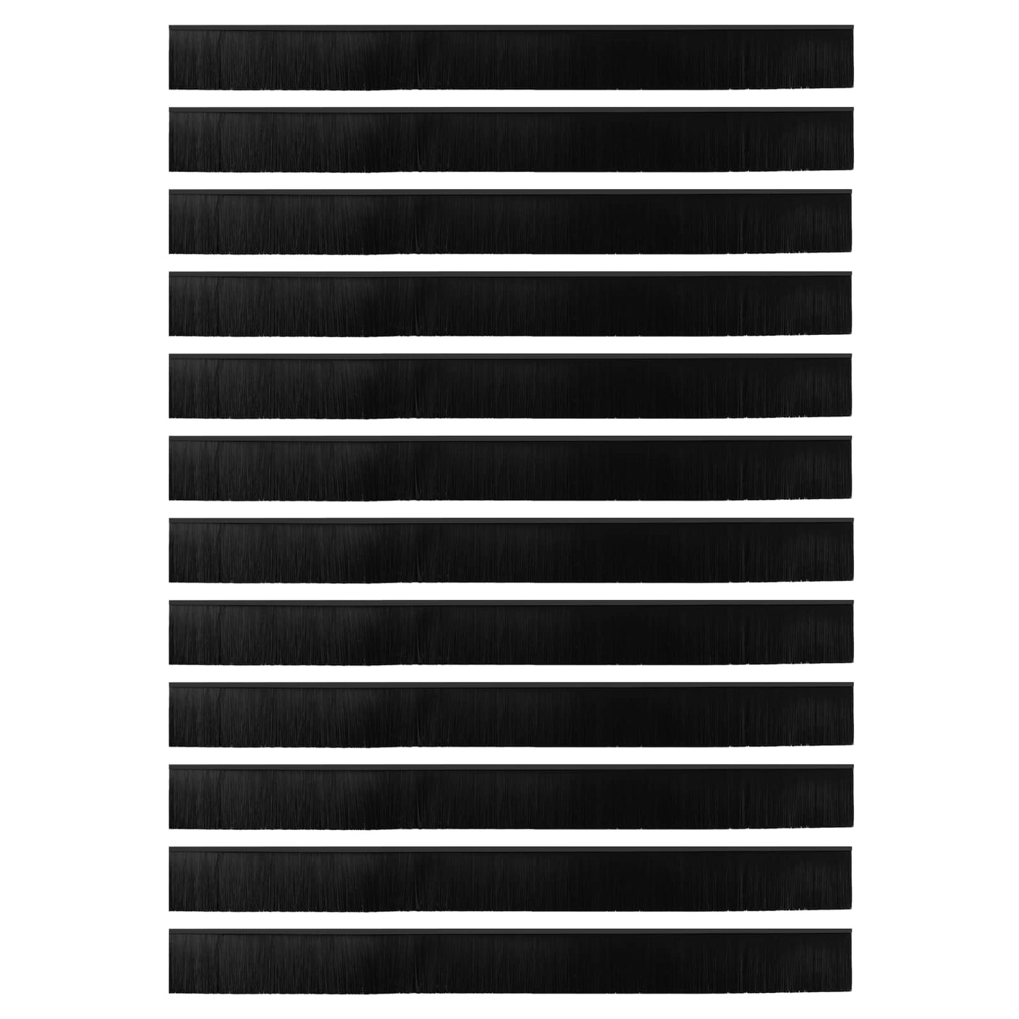 Zelfklevende Deurborstels 12 pcs Zwart 100 cm is nu te koop bij PeponiXL, paradijselijk wonen!