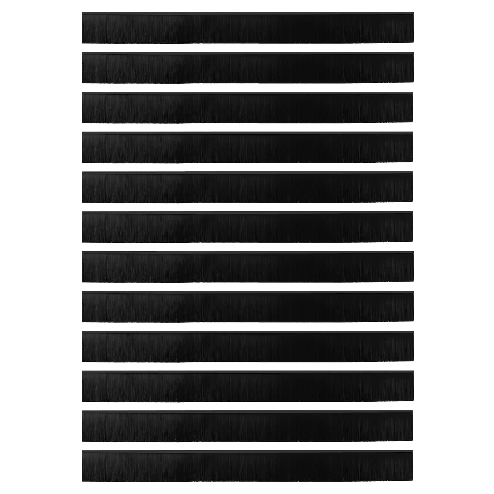 Zelfklevende Deurborstels 12 pcs Zwart 100 cm is nu te koop bij PeponiXL, paradijselijk wonen!