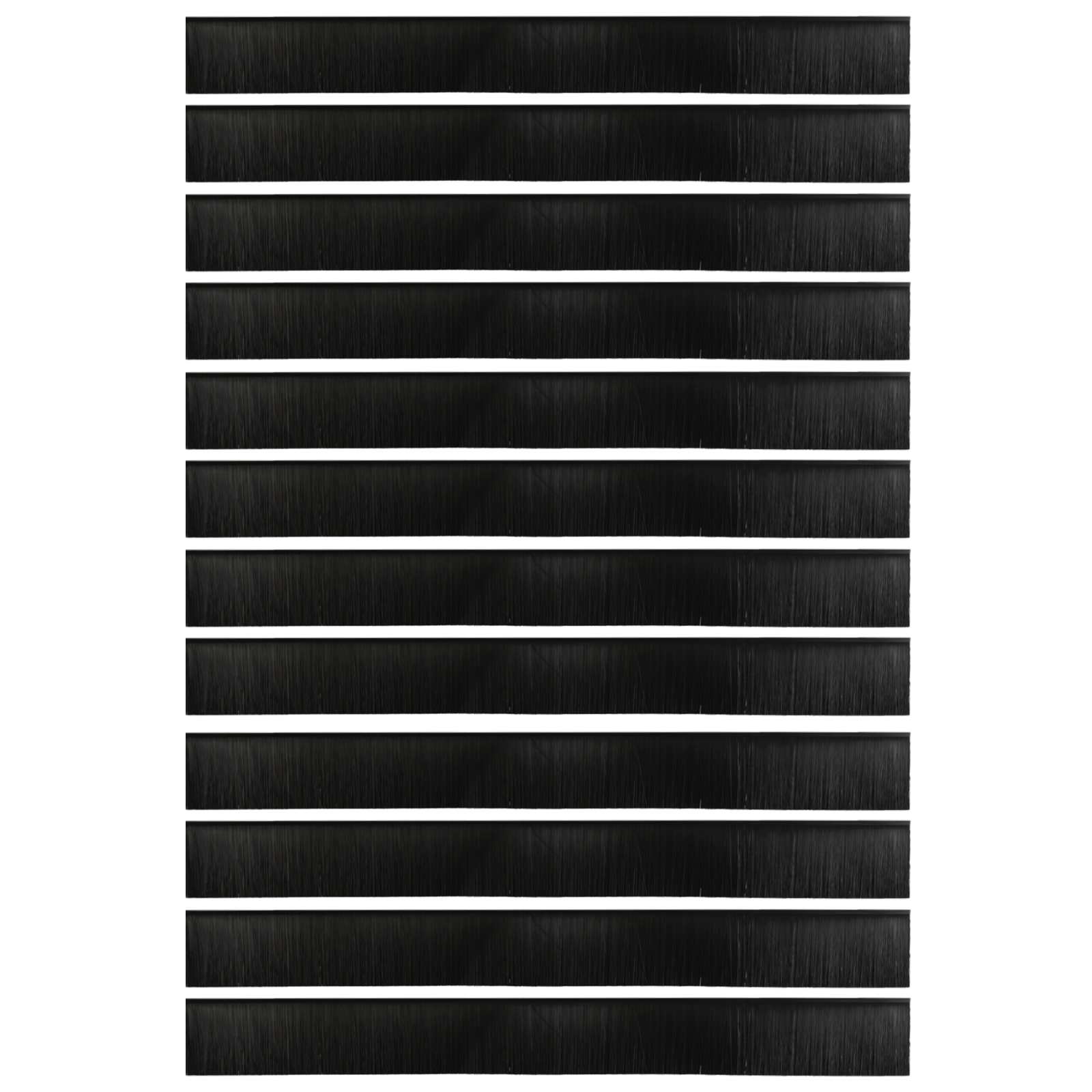 Zelfklevende Deurborstels 12 pcs Zwart 100 cm is nu te koop bij PeponiXL, paradijselijk wonen!