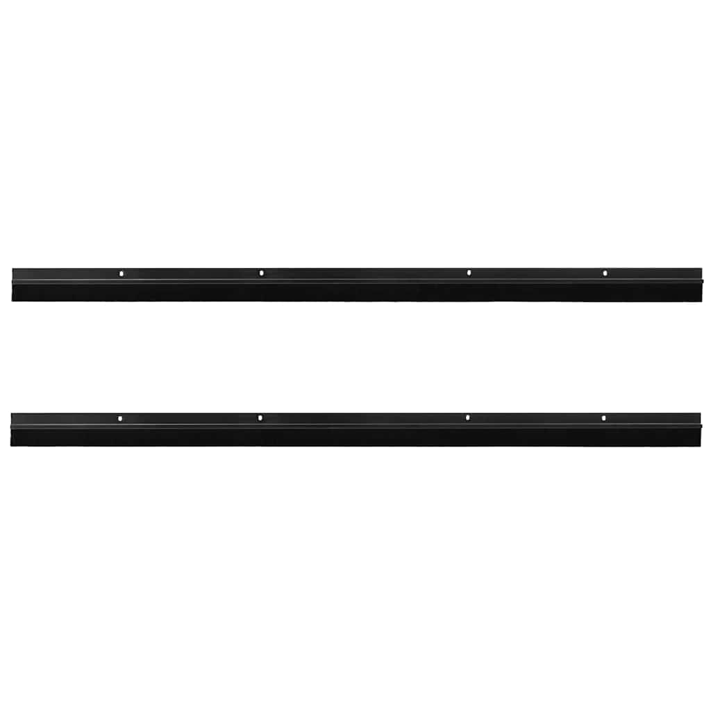 Schroefbare Deurborstelafsluitingen 2 pcs Zwart 100 cm is nu te koop bij PeponiXL, paradijselijk wonen!