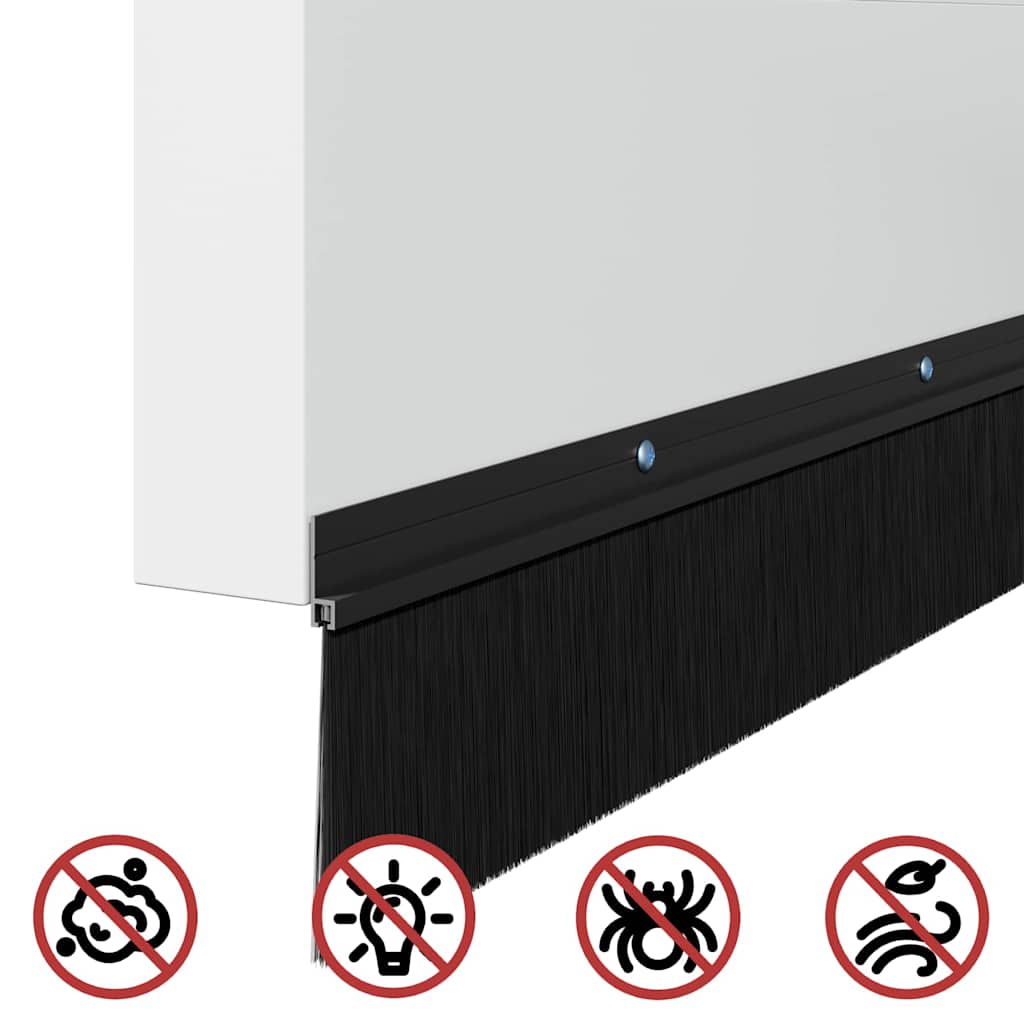 Schroefbare Deurborstelafsluitingen 12 pcs Zwart 100 cm is nu te koop bij PeponiXL, paradijselijk wonen!