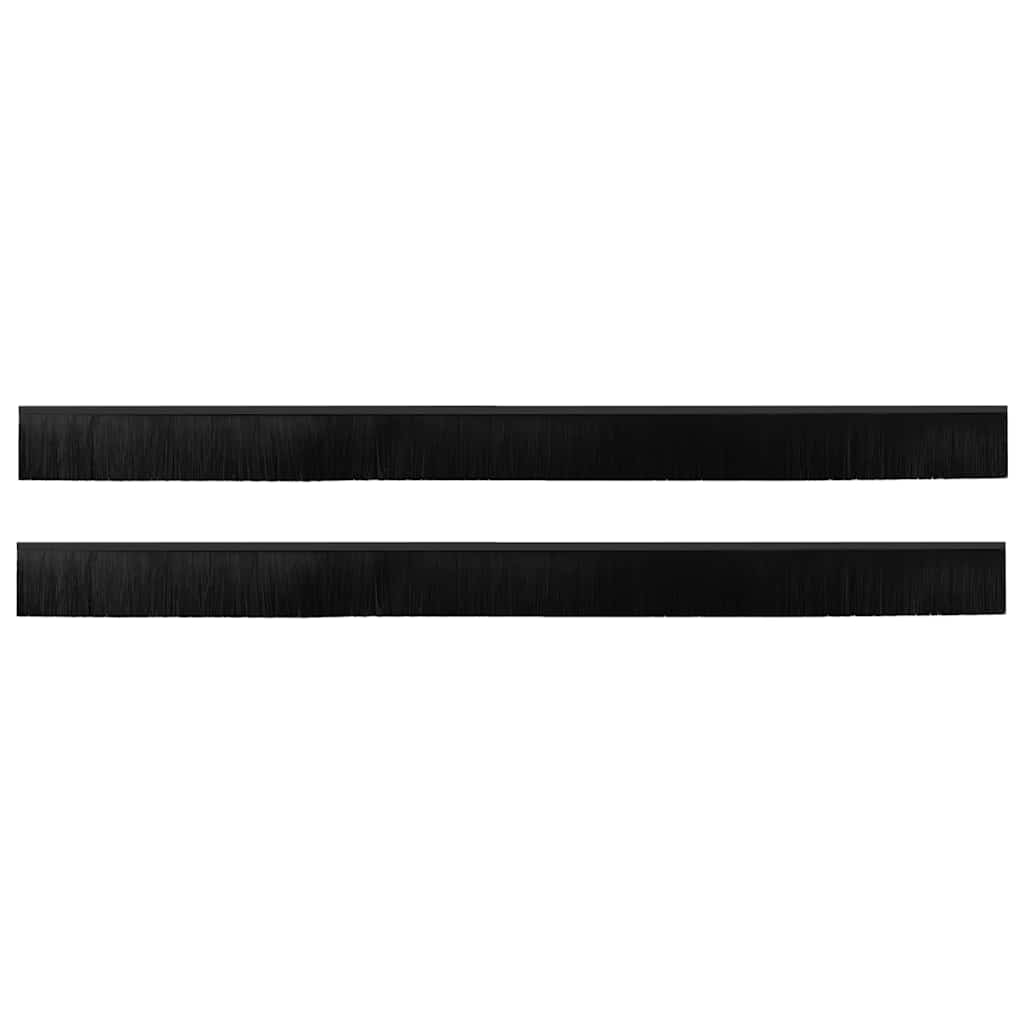 Schroefbare Deurborstelafsluitingen 2 pcs Zwart 100 cm is nu te koop bij PeponiXL, paradijselijk wonen!