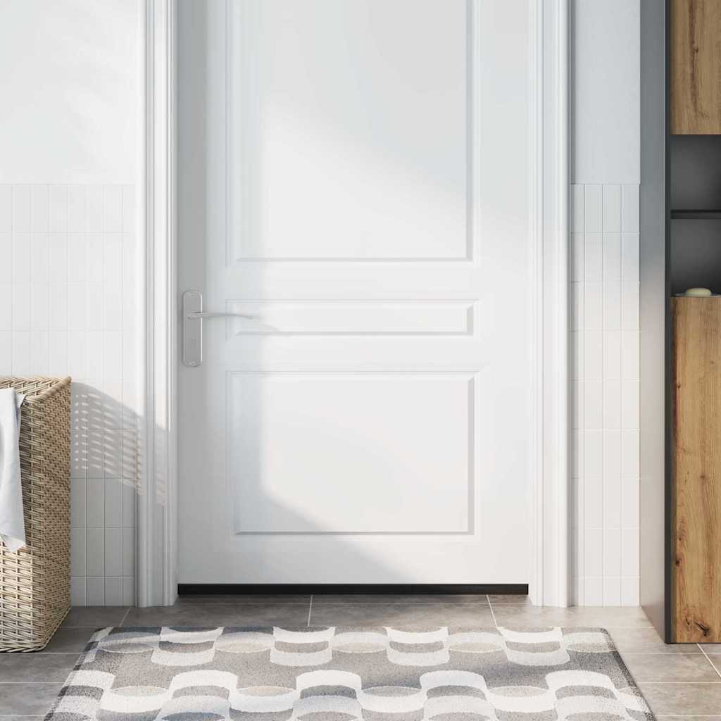 Schroefbare Deurborstelafsluitingen 6 pcs Zwart 100 cm is nu te koop bij PeponiXL, paradijselijk wonen!