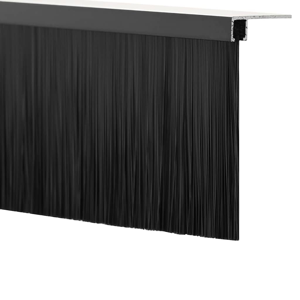 Schroefbare Deurborstelafsluitingen 6 pcs Zwart 100 cm is nu te koop bij PeponiXL, paradijselijk wonen!