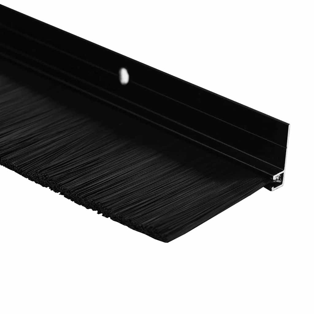 Schroefbare Deurborstelafsluitingen 6 pcs Zwart 100 cm is nu te koop bij PeponiXL, paradijselijk wonen!