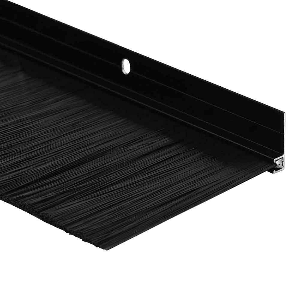 Schroefbare Deurborstelafsluitingen 6 pcs Zwart 100 cm is nu te koop bij PeponiXL, paradijselijk wonen!