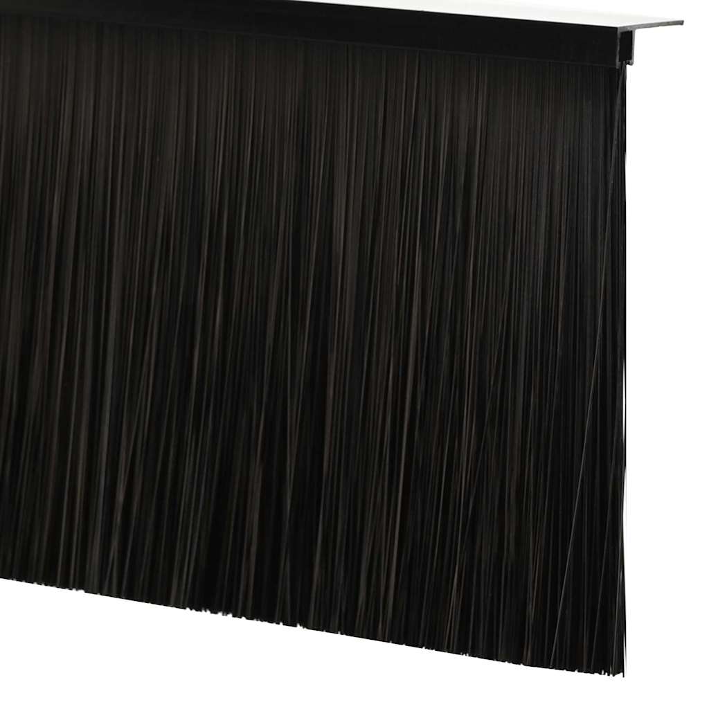 Schroefbare Deurborstelafsluitingen 6 pcs Zwart 100 cm is nu te koop bij PeponiXL, paradijselijk wonen!