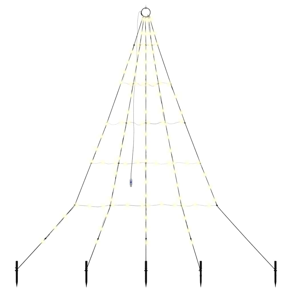 LED Kerstboom met Grondspiesjes Warmwit 182 cm Metaal is nu te koop bij PeponiXL, paradijselijk wonen!