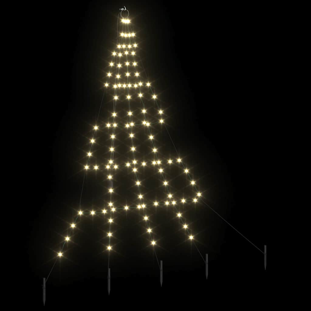 LED Kerstboom met Grondspiesjes Warmwit 182 cm Metaal is nu te koop bij PeponiXL, paradijselijk wonen!