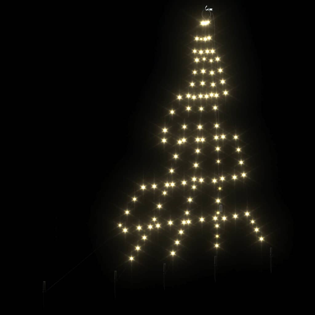 LED Kerstboom met Grondspiesjes Warmwit 182 cm Metaal is nu te koop bij PeponiXL, paradijselijk wonen!