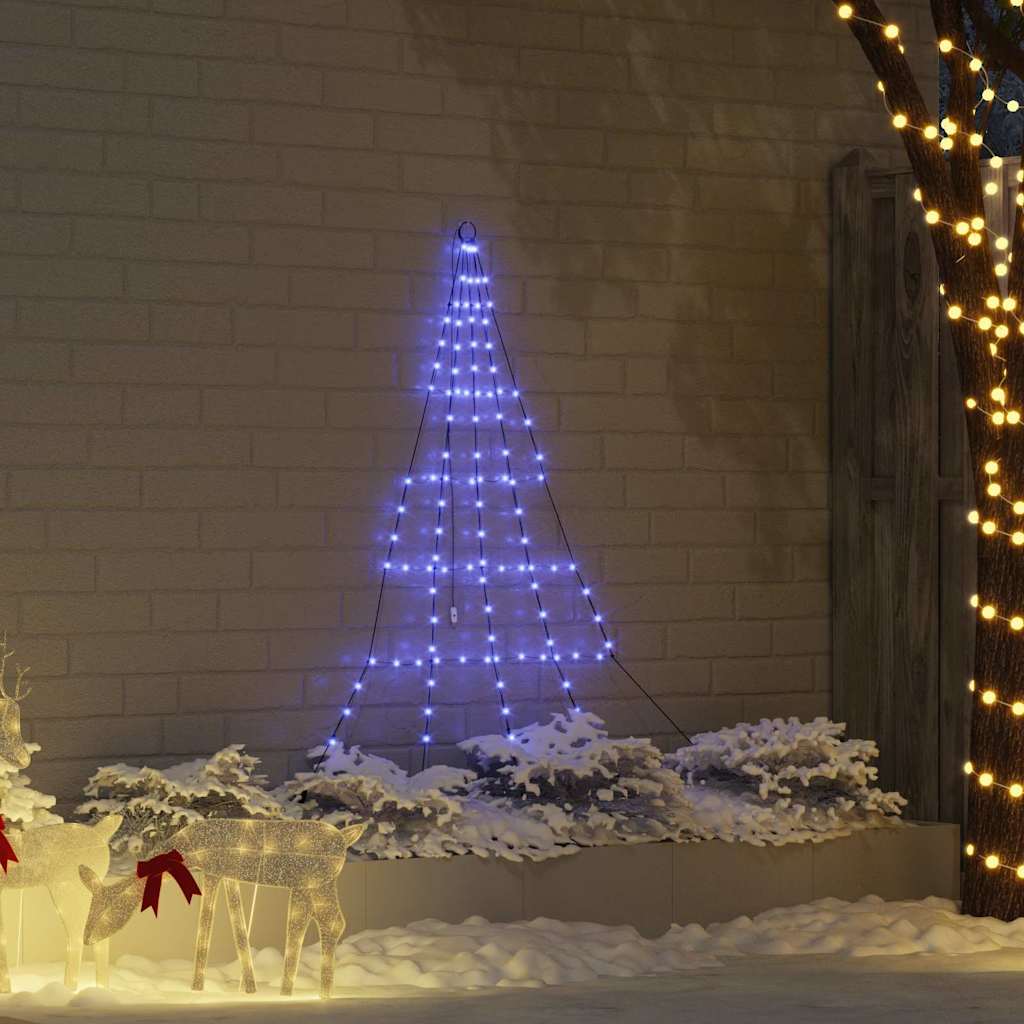 LED Kerstboom met Grondspiesjes met 112 LED Blauw 182 cm Metaal is nu te koop bij PeponiXL, paradijselijk wonen!