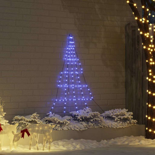 LED Kerstboom met Grondspiesjes met 112 LED Blauw 182 cm Metaal is nu te koop bij PeponiXL, paradijselijk wonen!