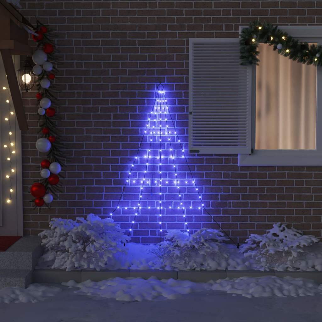 LED Kerstboom met Grondspiesjes met 112 LED Blauw 182 cm Metaal is nu te koop bij PeponiXL, paradijselijk wonen!