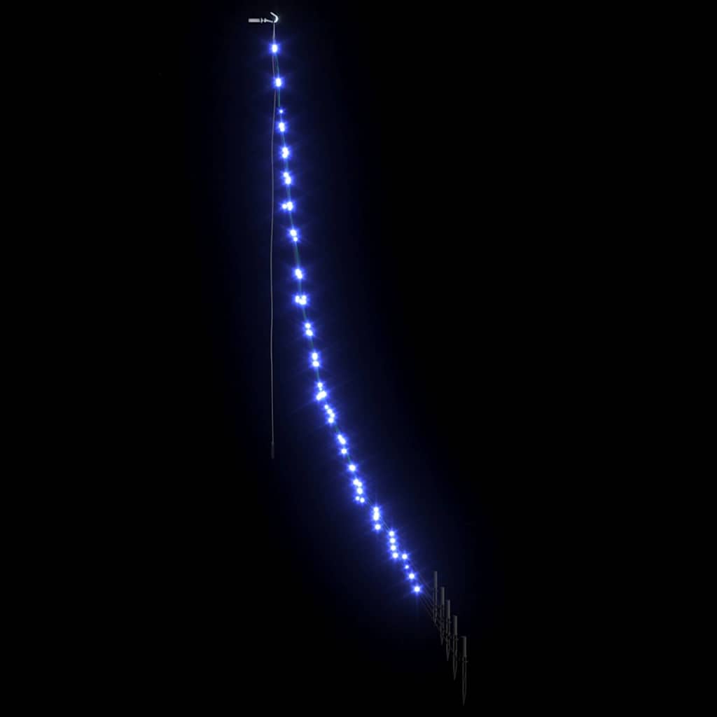 LED Kerstboom met Grondspiesjes met 112 LED Blauw 182 cm Metaal is nu te koop bij PeponiXL, paradijselijk wonen!