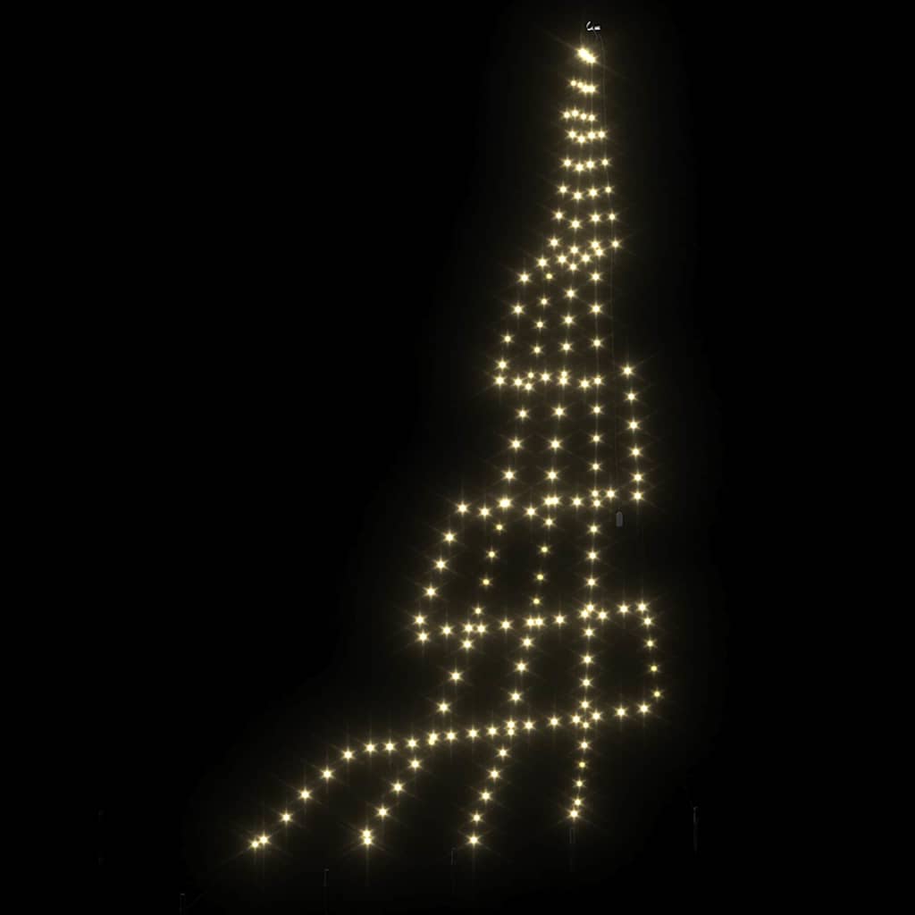 LED Kerstboom met Grondspiesjes Warmwit 306 cm Metaal is nu te koop bij PeponiXL, paradijselijk wonen!