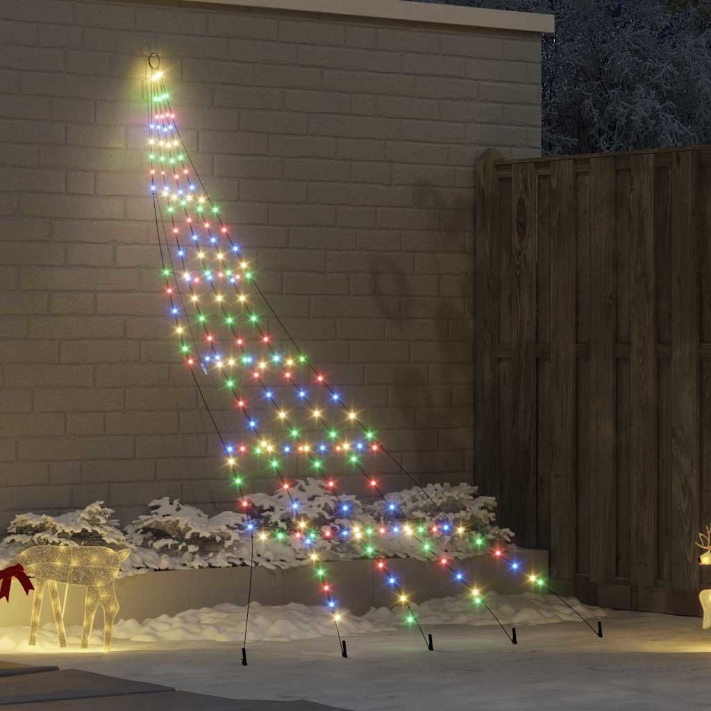 LED Kerstboom met Grondspiesjes Multikleur 306 cm Metaal is nu te koop bij PeponiXL, paradijselijk wonen!