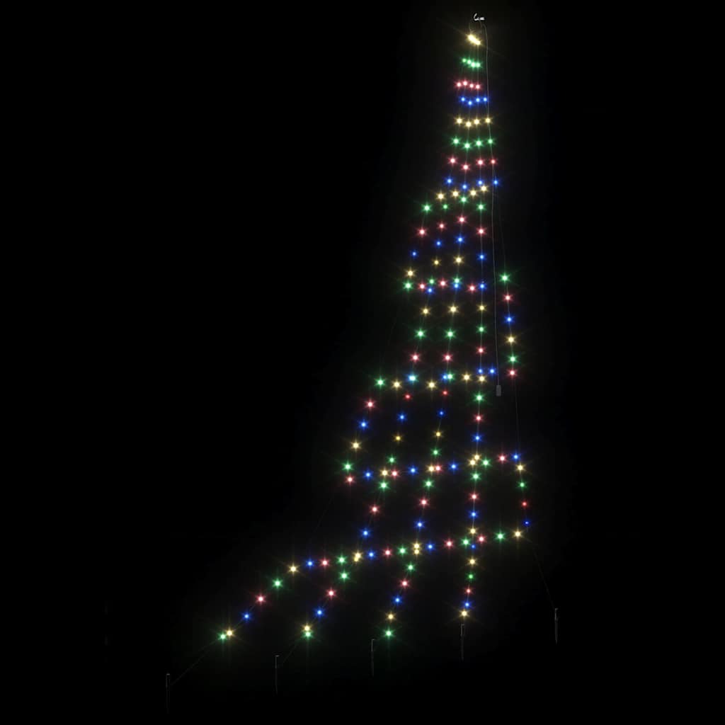 LED Kerstboom met Grondspiesjes Multikleur 306 cm Metaal is nu te koop bij PeponiXL, paradijselijk wonen!