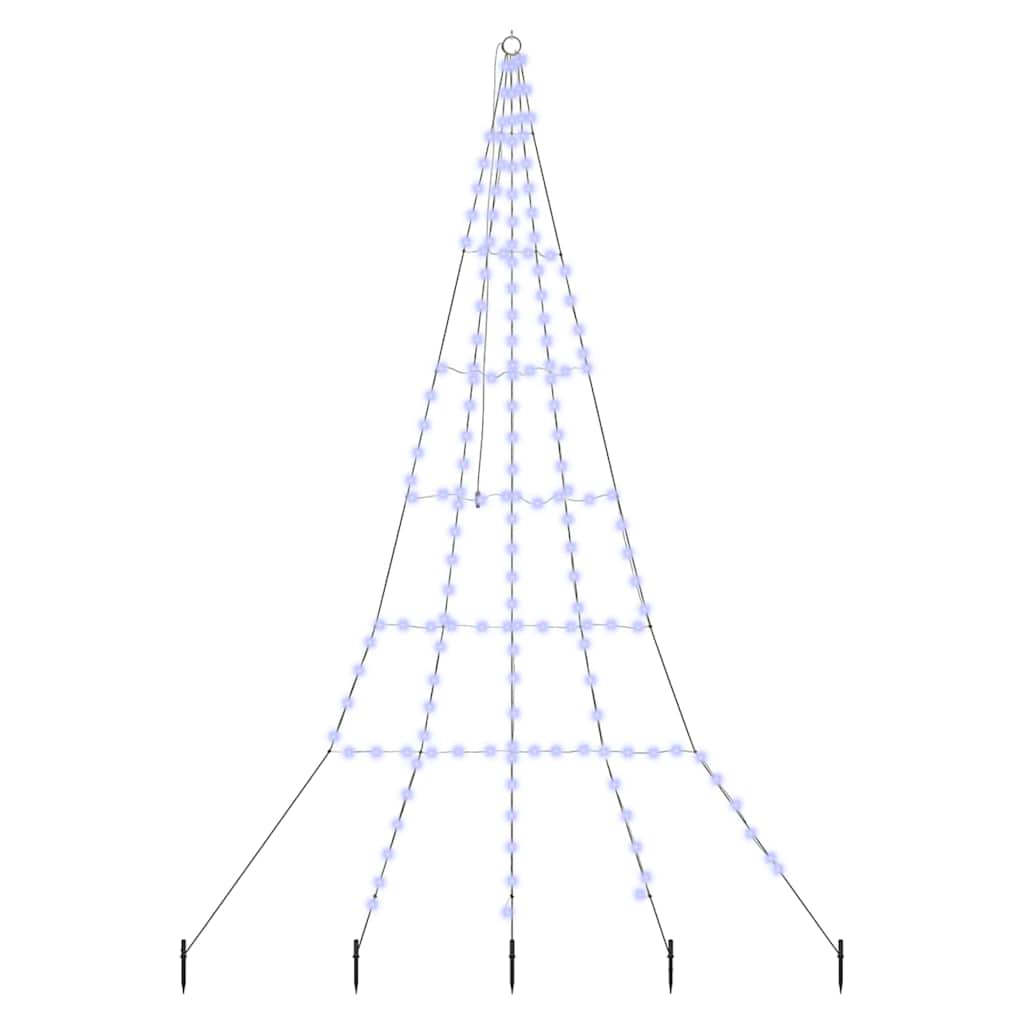 LED Kerstboom met Grondspiesjes met 168 LED Blauw 306 cm Metaal is nu te koop bij PeponiXL, paradijselijk wonen!