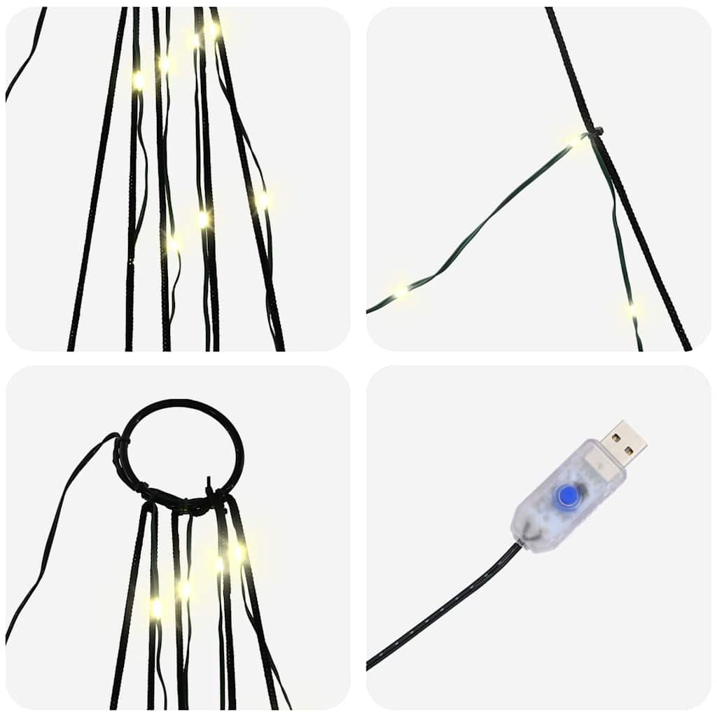 LED Kerstboom met Grondspiesjes Warmwit 511 cm Metaal is nu te koop bij PeponiXL, paradijselijk wonen!