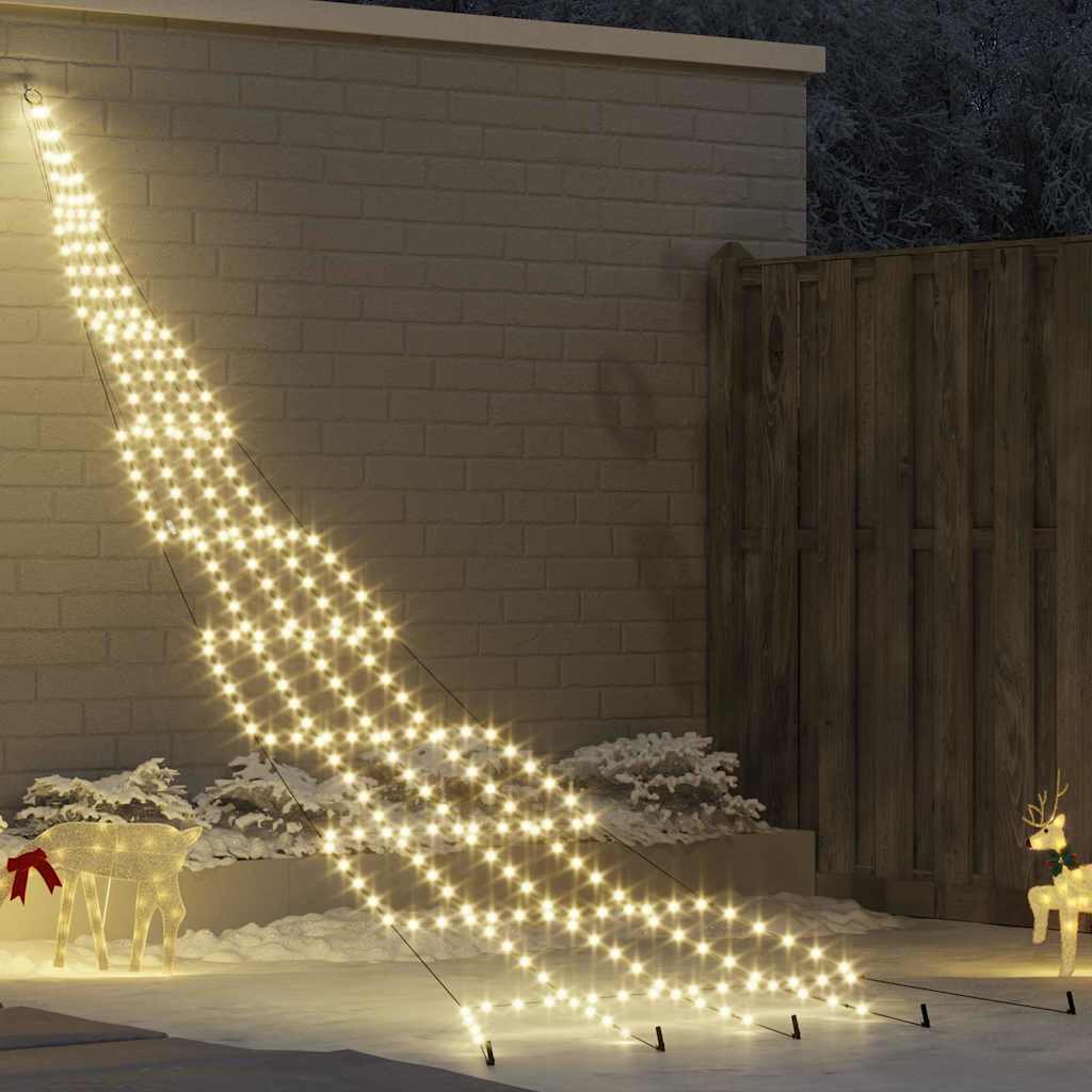 LED Kerstboom met Grondspiesjes Warmwit 511 cm Metaal is nu te koop bij PeponiXL, paradijselijk wonen!