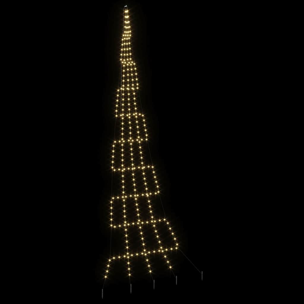 LED Kerstboom met Grondspiesjes Warmwit 511 cm Metaal is nu te koop bij PeponiXL, paradijselijk wonen!