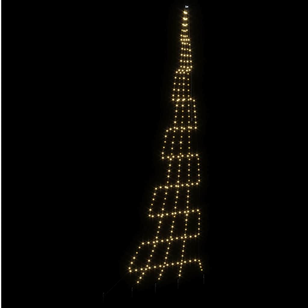 LED Kerstboom met Grondspiesjes Warmwit 511 cm Metaal is nu te koop bij PeponiXL, paradijselijk wonen!