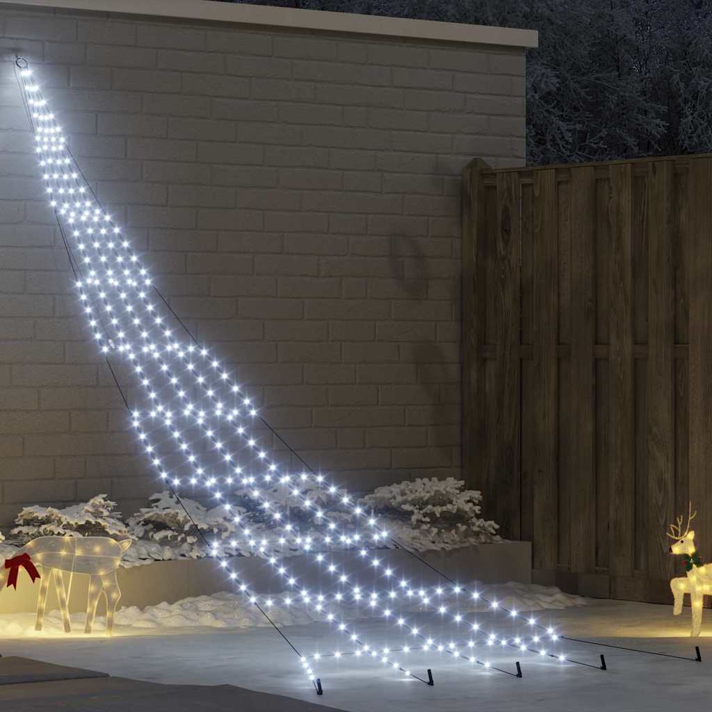 LED Kerstboom met Grondspiesjes Koudwit 511 cm Metaal is nu te koop bij PeponiXL, paradijselijk wonen!