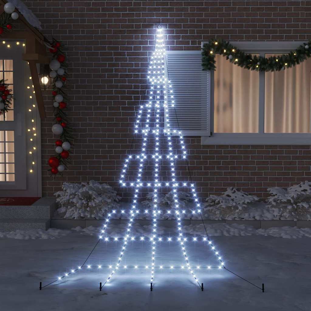LED Kerstboom met Grondspiesjes Koudwit 511 cm Metaal is nu te koop bij PeponiXL, paradijselijk wonen!