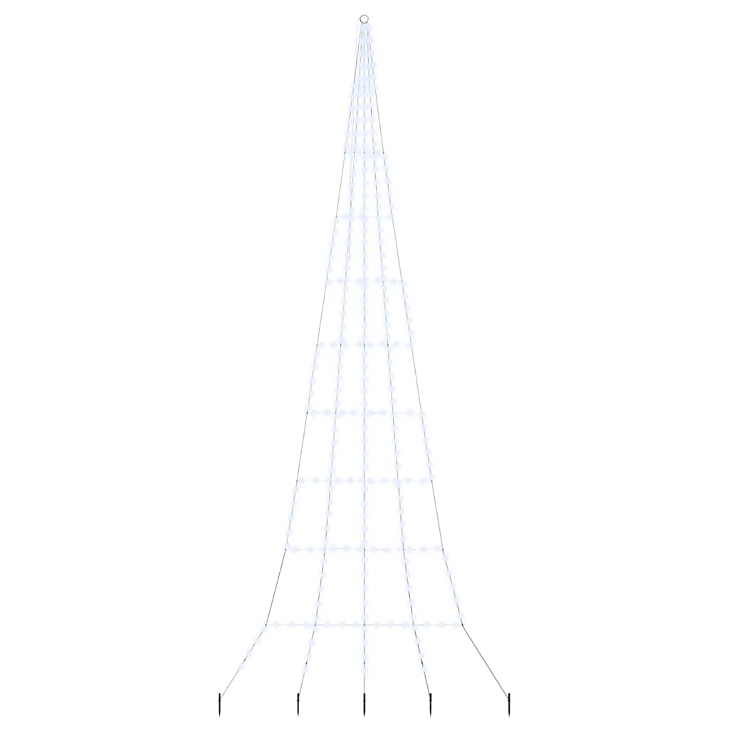 LED Kerstboom met Grondspiesjes Koudwit 511 cm Metaal is nu te koop bij PeponiXL, paradijselijk wonen!