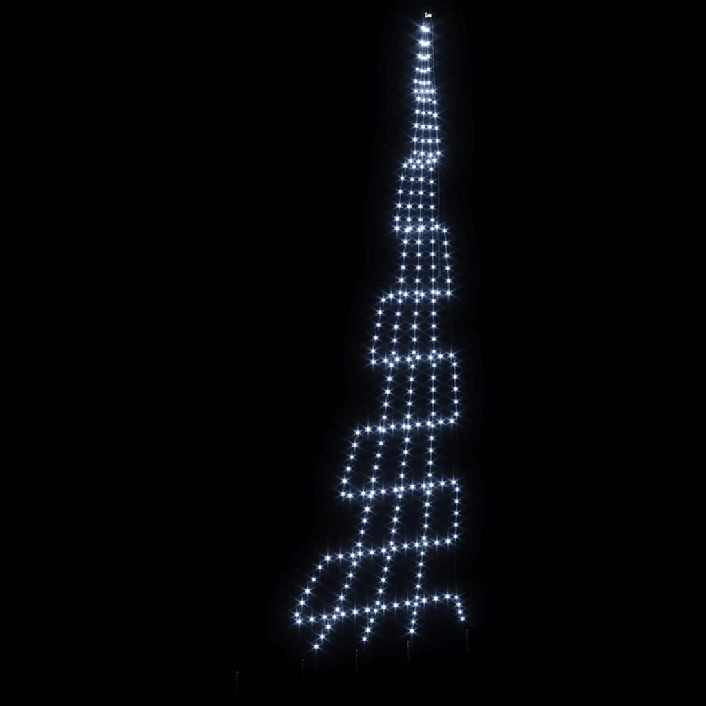 LED Kerstboom met Grondspiesjes Koudwit 511 cm Metaal is nu te koop bij PeponiXL, paradijselijk wonen!