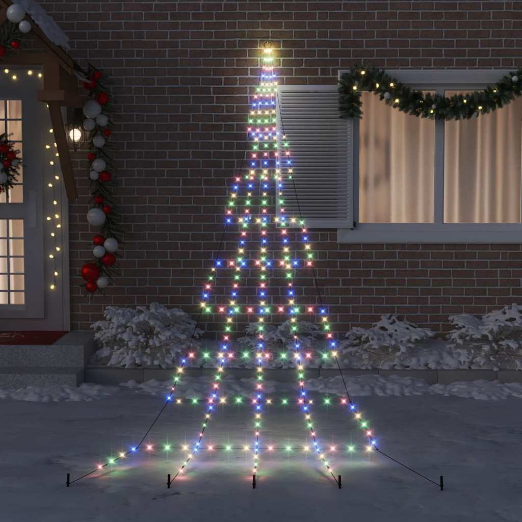 LED Kerstboom met Grondspiesjes Multikleur 511 cm Metaal is nu te koop bij PeponiXL, paradijselijk wonen!