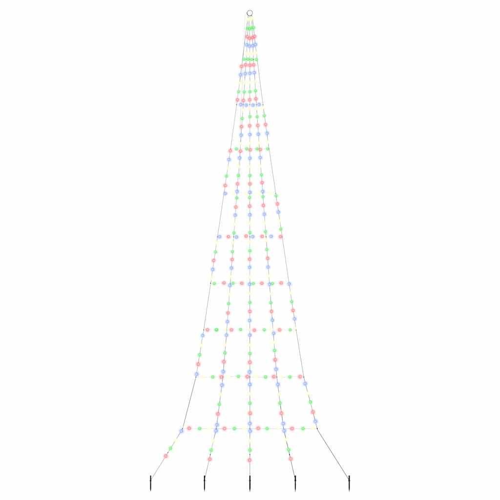 LED Kerstboom met Grondspiesjes Multikleur 511 cm Metaal is nu te koop bij PeponiXL, paradijselijk wonen!