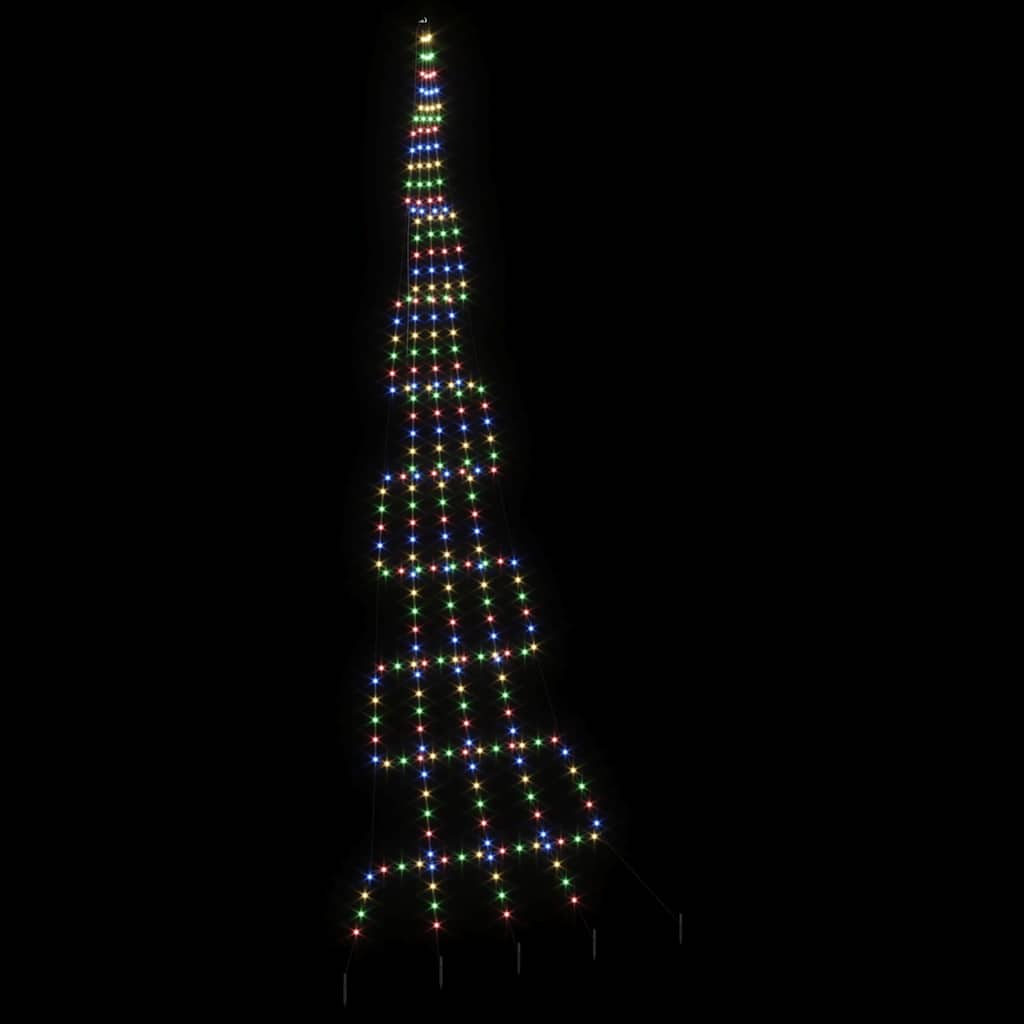 LED Kerstboom met Grondspiesjes Multikleur 511 cm Metaal is nu te koop bij PeponiXL, paradijselijk wonen!