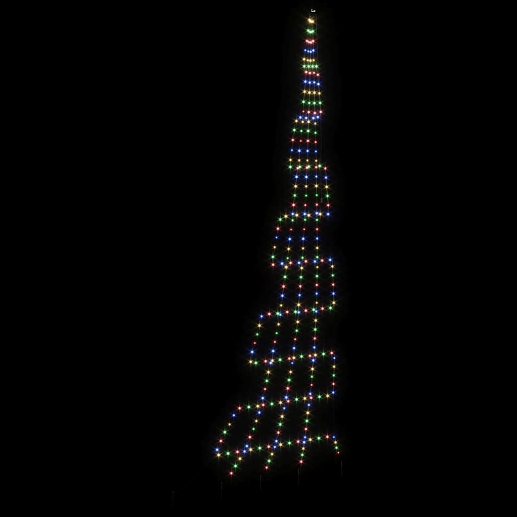 LED Kerstboom met Grondspiesjes Multikleur 511 cm Metaal is nu te koop bij PeponiXL, paradijselijk wonen!