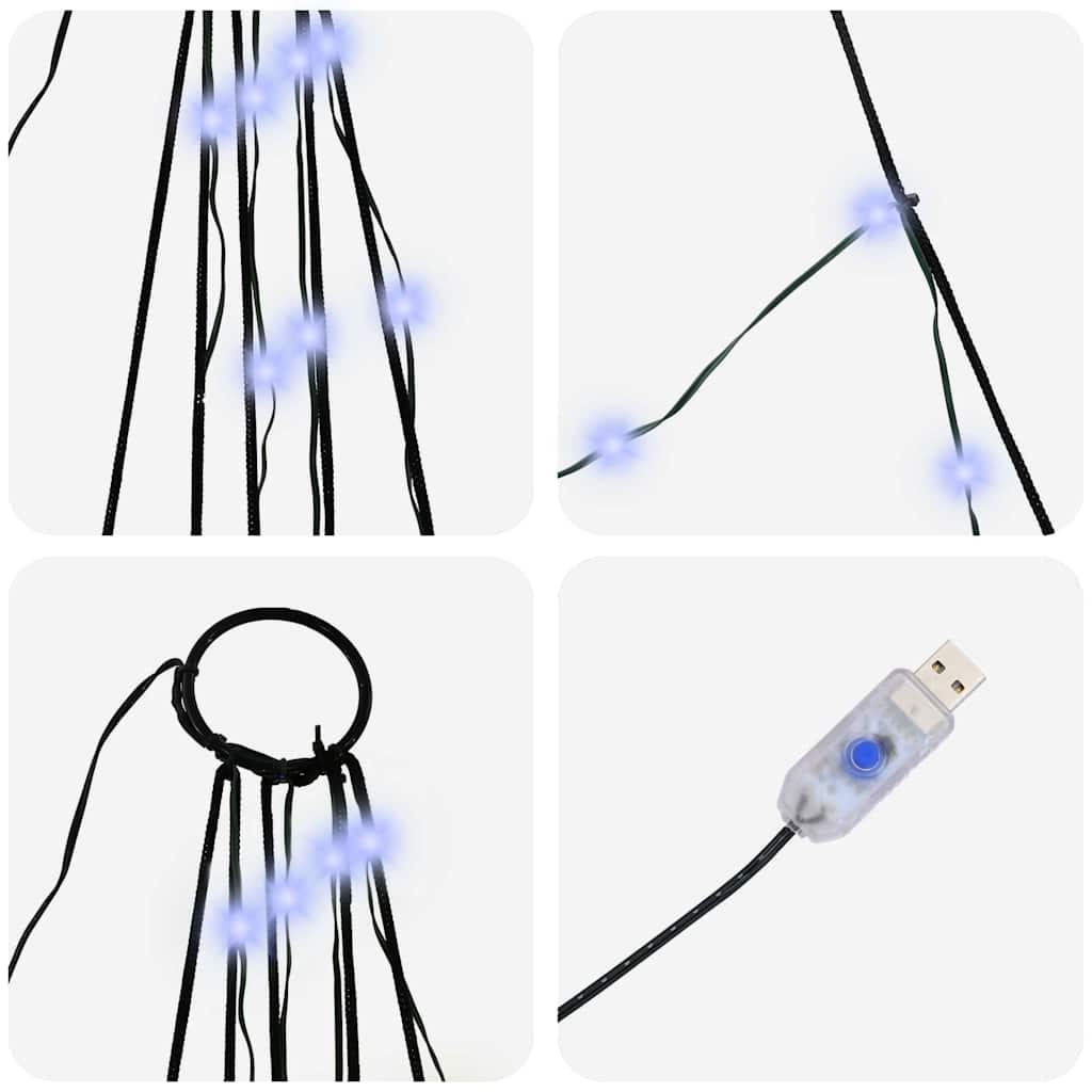 LED Kerstboom met Grondspiesjes met 276 LED Blauw 511 cm Metaal is nu te koop bij PeponiXL, paradijselijk wonen!
