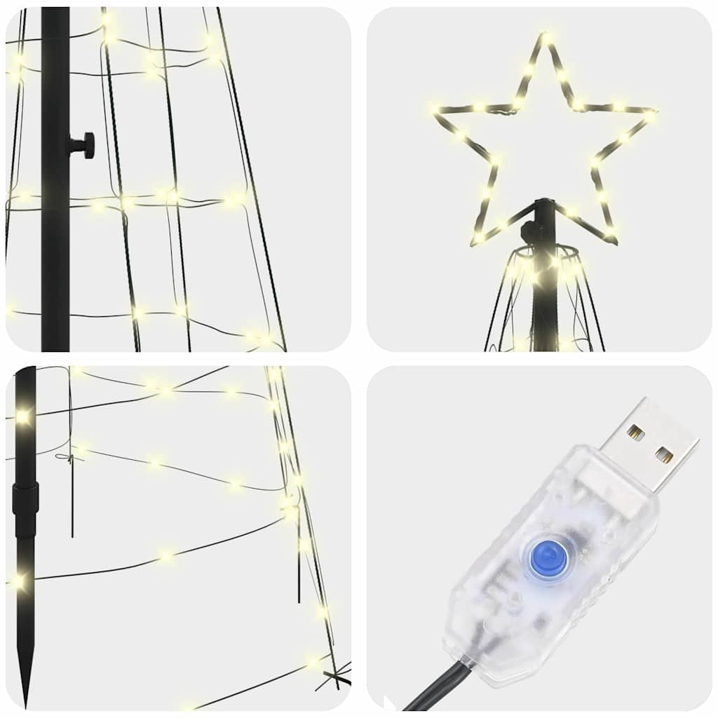 LED Kerstboom met Grondspiesjes Warmwit 250 cm IJzer is nu te koop bij PeponiXL, paradijselijk wonen!
