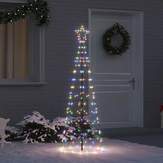 LED Kerstboom met Grondspiesjes Multikleur 250 cm IJzer is nu te koop bij PeponiXL, paradijselijk wonen!